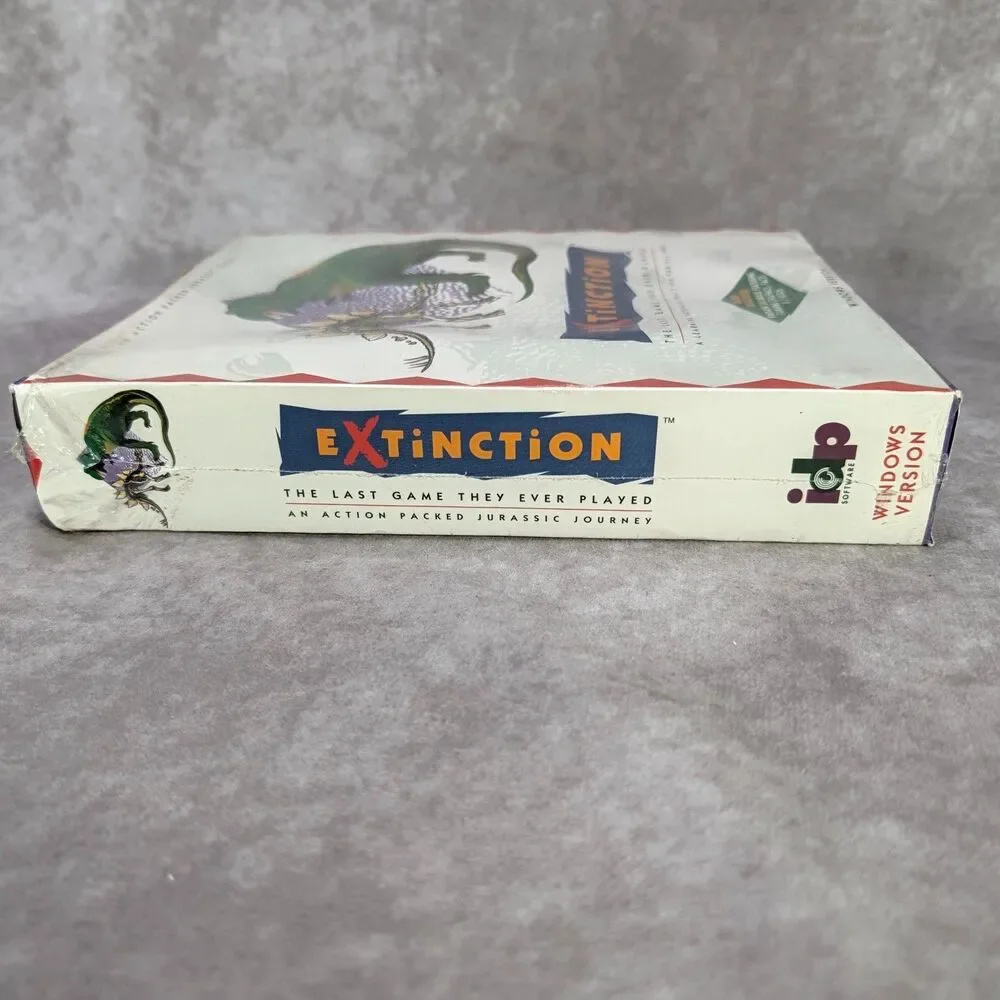 Vintage 1994 Extinction PC Game Windows Factory Sealed IDP Software Dinosaur
